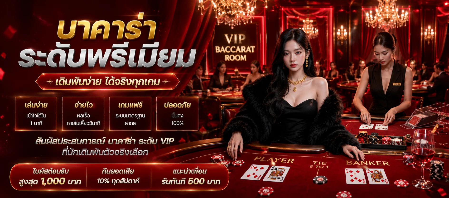 คาสิโนออนไลน์ LENG68 บาคาร่าสดกับดีลเลอร์จริง